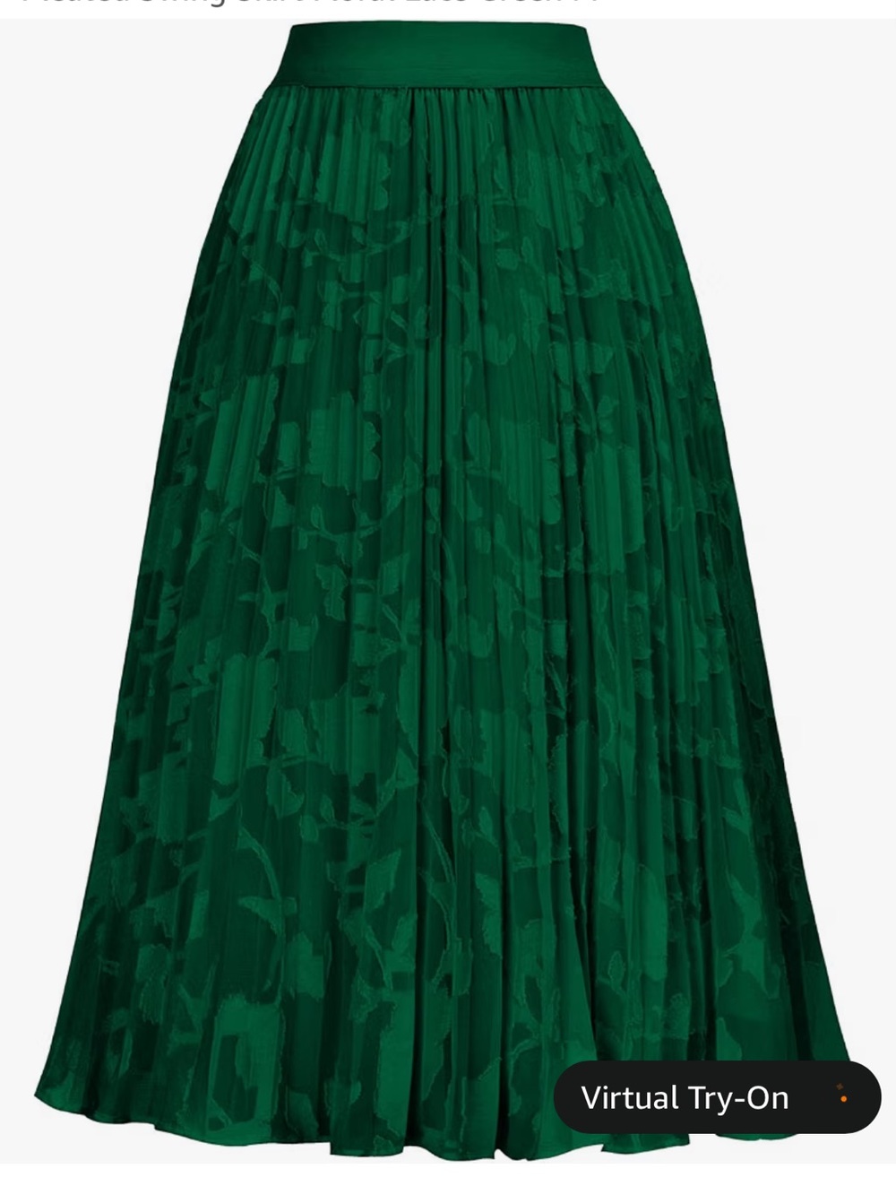 Emerald Green Pleated Maxi Skirt